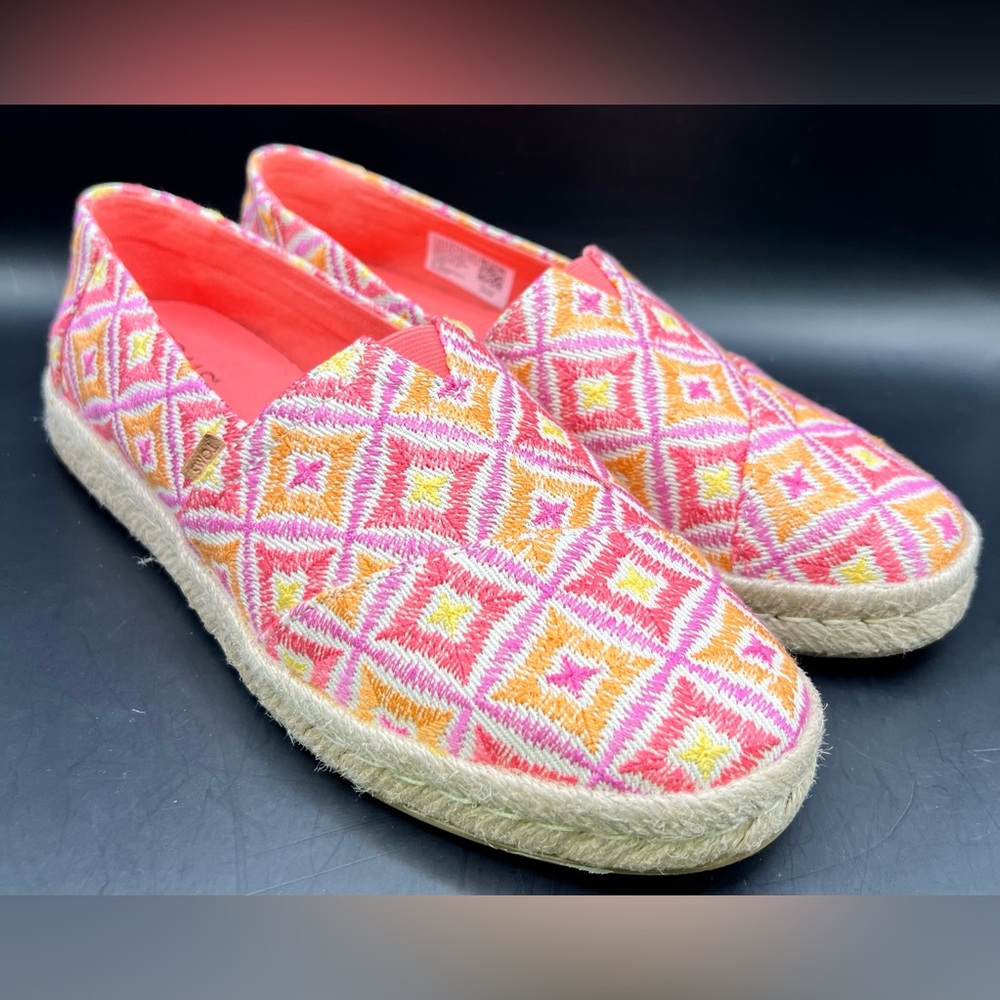 TOMS Pink Alpargata Rope 2.0 Espadrille, Size:8.5